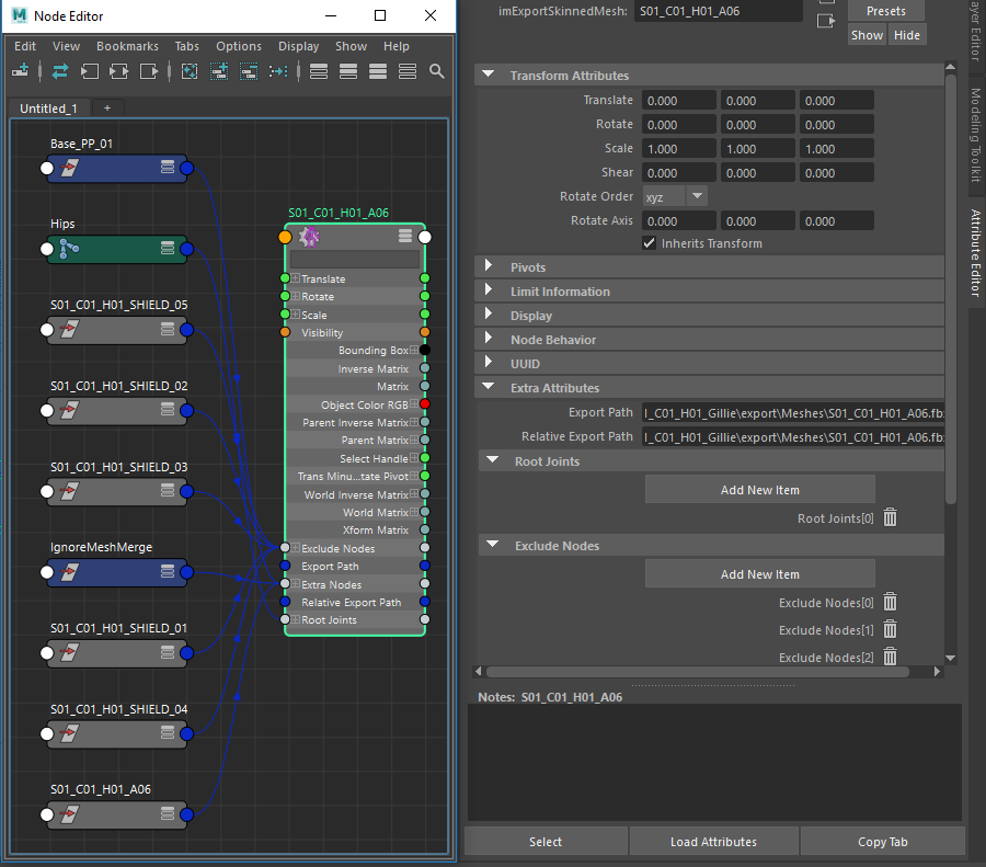 export node